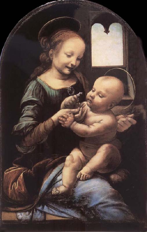 LEONARDO da Vinci The madonna with the Children Sweden oil painting art